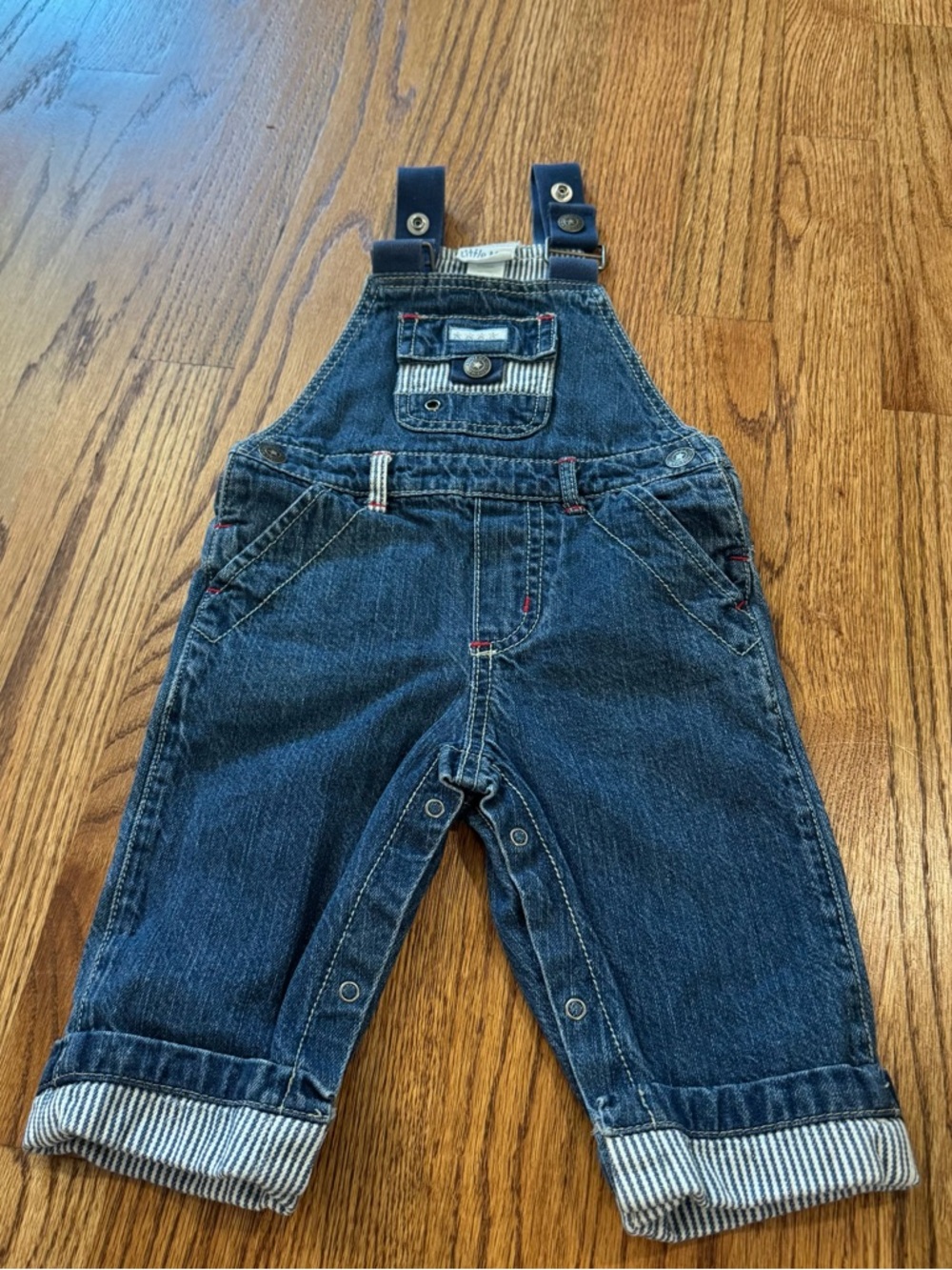 Little Me denim overalls